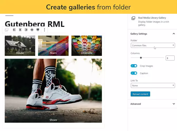 Real Media Library - Create Galleries from Folder