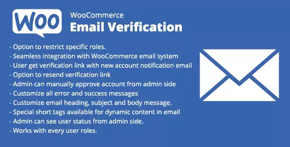 WooCommerce Email Verification - $16