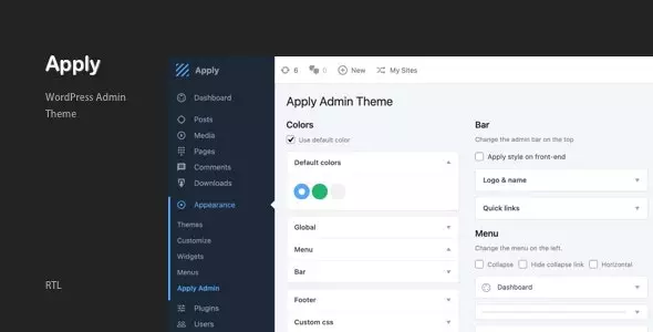 Apply - WordPress Admin Theme