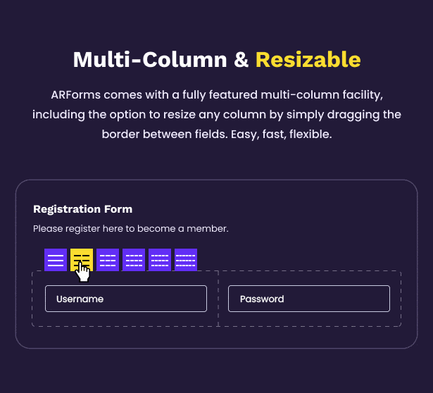 ARForms - Multi-Column & Resizable