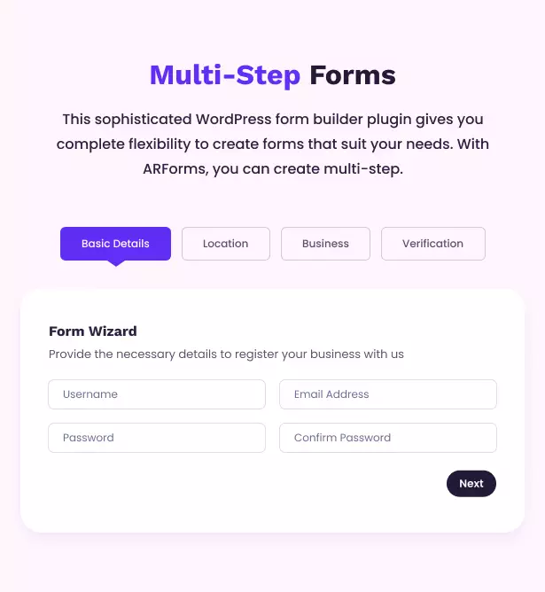 ARForms - Multi-Step Forms