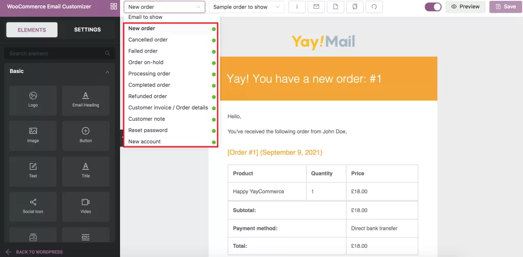 yayMail features